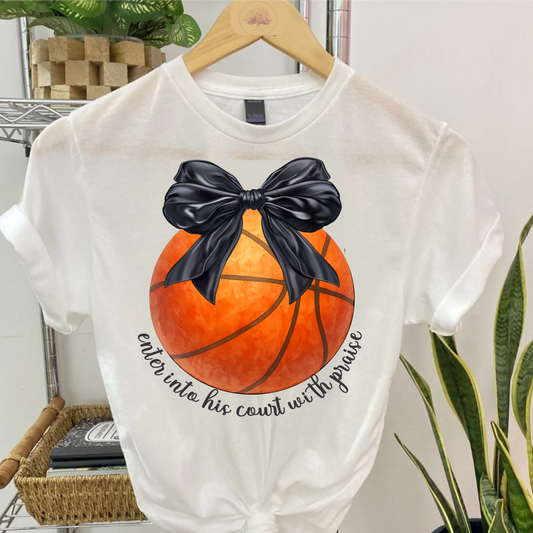 ✨ "Enter Into His Court with Praise" Tee – Short sleeve Tultex 202 ✨